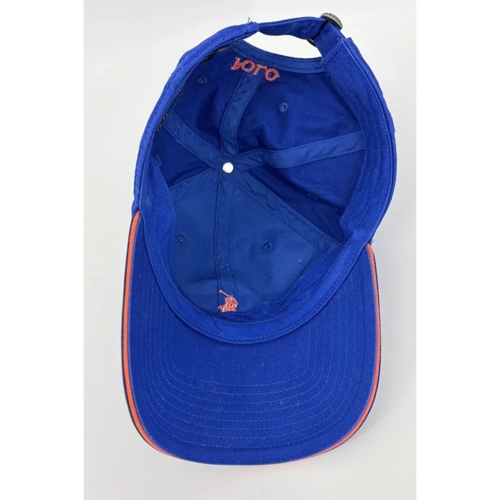 Polo Golf Ralph Lauren Hat Cap Blue with Red Pony Logo Strap Back Casual Faded